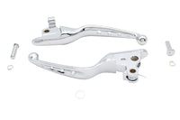 HARLEY 4 Hole Hand Lever Set Chrome Fits 2021-2023 FLHT,   2021-2023 FLHR,   2021-2023 FLHX,   2021-