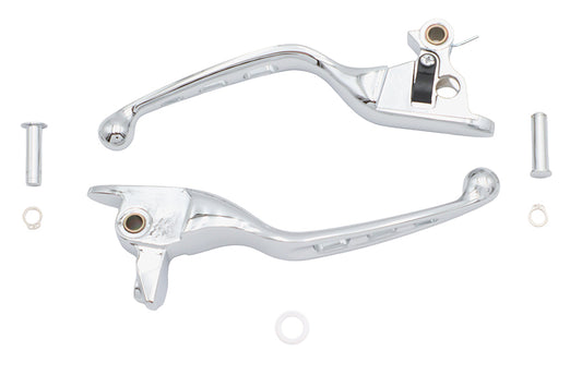 HARLEY 3 Slot Hand Lever Set Chrome Fits 2021-2023 FLHT,   2021-2023 FLHR,   2021-2023 FLHX,   2021-