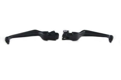 HARLEY Black Contour Hand Lever Set with Skull Ends Fits 1996-2007 FLST,   1996-2007 FXST,   1996-20
