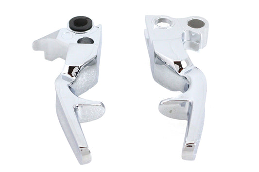 HARLEY Short Trigger Lever Set Chrome fits 1996-2014 FXST,   1996-2014 FLST,   1996-2014 FXD,   1996-2014 XL,