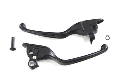HARLEY Black Slotted Hand Lever Set Fits 2008-2013 FLT,