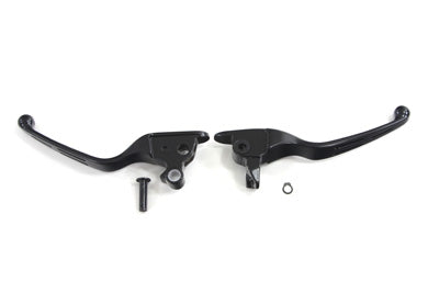 HARLEY Black Slotted Hand Lever Set Fits 2008-2013 FLT,