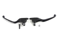 HARLEY Black Slotted Hand Lever Set Fits 2008-2013 FLT,
