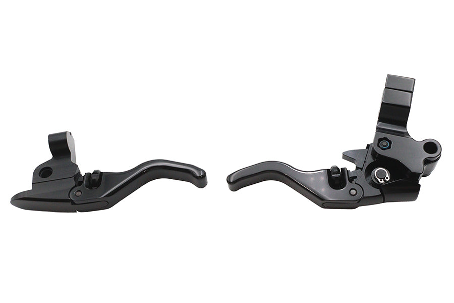 HARLEY Tamer E-Z Finger Lever Control Set Black Fits 2008-2013 FLHTCI,   2008-2009 FLHTI,   2021-202