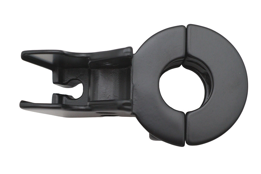 HARLEY Hand Lever Bracket with Clamp Black Fits 1982-1995 XL,   1982-1984 FL,   1984-1995 FXST,   19