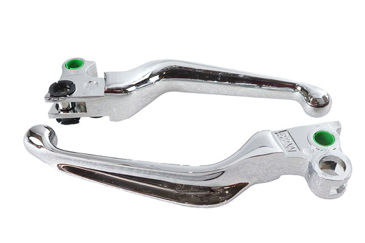 HARLEY Chrome Contour Hand Lever Set Fits 1982-1984 FL,   1982-1984 FX,   1979-1984 FLT,   1985-1995