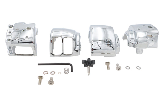 HARLEY Handlebar Switch Housing Kit Chrome Fits 2002-2006 VRSC,   1996-2006 XL,   1996-2006 XR,   19