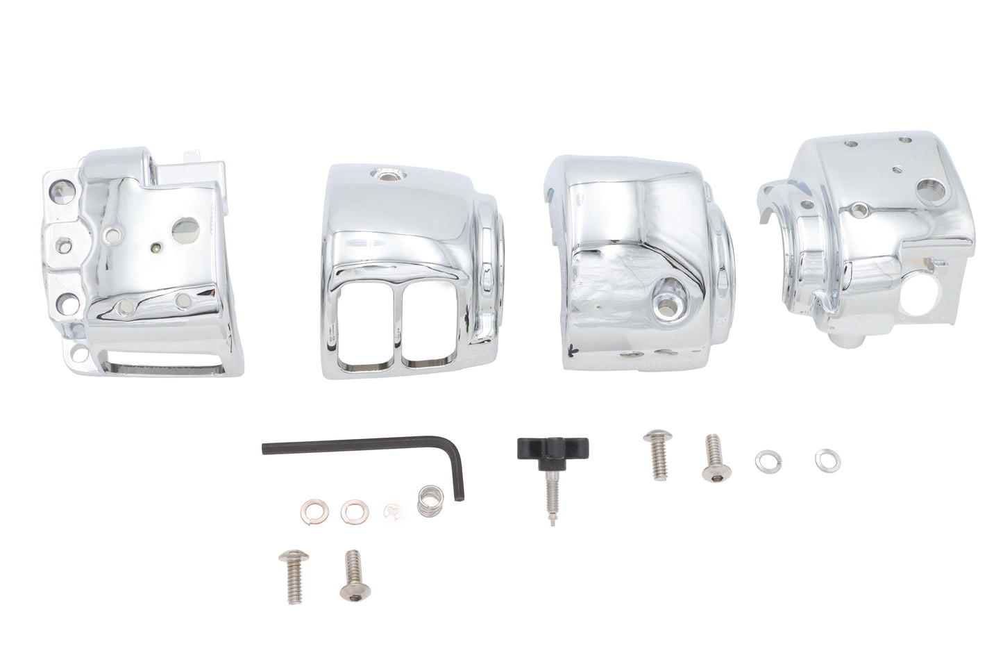 HARLEY Handlebar Switch Housing Kit Chrome Fits 2002-2006 VRSC,   1996-2006 XL,   1996-2006 XR,   19