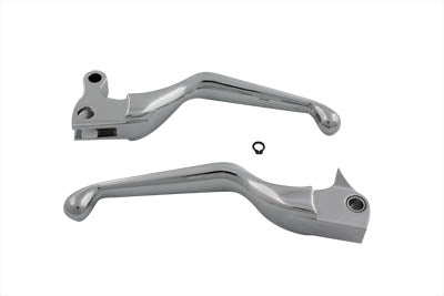 HARLEY Chrome Smooth Hand Lever Set Fits 2004-2006 XL,