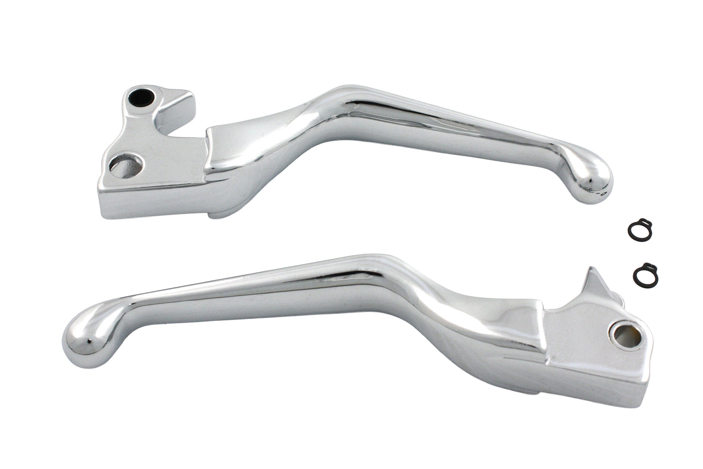 HARLEY Chrome V-Cut Hand Lever Set Fits 2007-2013 XL,