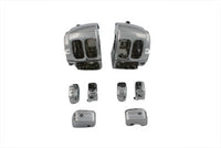 HARLEY Handlebar Control Switch Housing Kit Chrome Fits 1996-2010 FXST, without cruise control 1996-