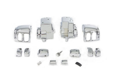 HARLEY Handlebar Switch Housing Kit Chrome fits 1996-2013 FLHT,  1996-2013 FLHTC,  2006-2013 FLHX,  2006-2013 FLHXXX,  2006-2013 FLTRX,