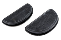 HARLEY Glanzschwarz Beifahrer Trittbretter Half Moon Set Passend für 1986-UP FLT, 2000-UP FXST, 2000-UP FLS
