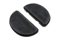 HARLEY Glanzschwarz Beifahrer Trittbretter Half Moon Set Passend für 1986-UP FLT, 2000-UP FXST, 2000-UP FLS