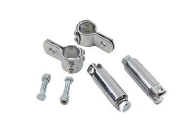 HARLEY Chrome Footpeg Mount Kit fits 0-  Custom, application to attach to 1-1/8 engine bar for male pegs"