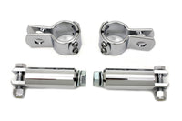 HARLEY Chrom-Fußrastenhalter-Kit, passend für 0- Custom, zur Befestigung an 1-1/4 Motorschutzbügel für männliche Fußrasten