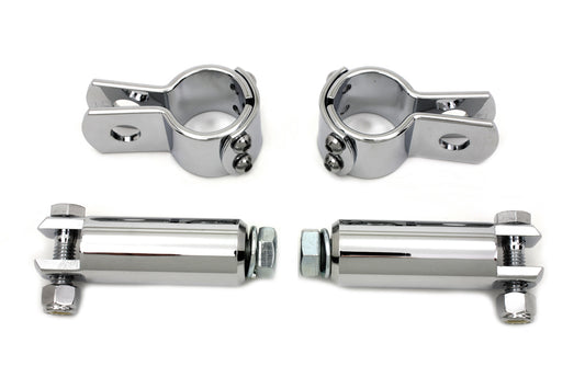 HARLEY Chrome Footpeg Mount Kit Fits 0-  Custom, application to attach to 1-1/4 engine bar for male