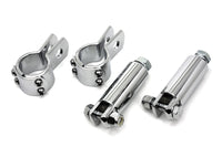 HARLEY Chrom-Fußrastenhalter-Kit, passend für 0- Custom, zur Befestigung an 1-1/4 Motorschutzbügel für männliche Fußrasten