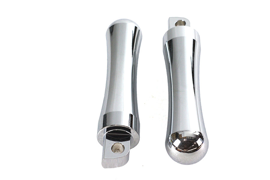 HARLEY Chrome Contour End Trittbrett-Set passend für 0- Alle Modelle mit weiblichem Montageblock