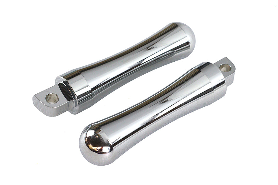 HARLEY Chrome Contour End Trittbrett-Set passend für 0- Alle Modelle mit weiblichem Montageblock