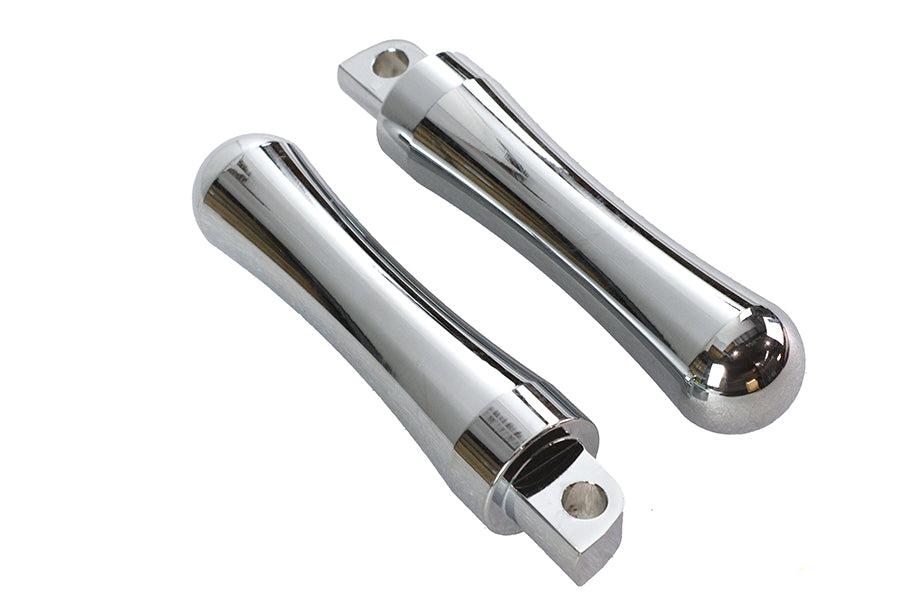 HARLEY Chrome Contour End Trittbrett-Set passend für 0- Alle Modelle mit weiblichem Montageblock