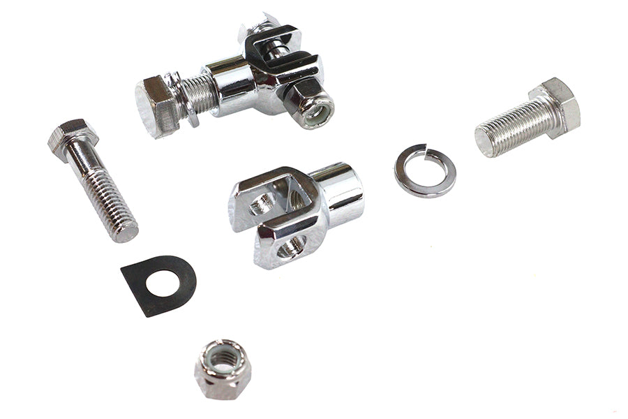 HARLEY Fußrastenhalterung Joch-Set Chrom passend für 0- Custom, Anwendung nutzt ein 1/2 Befestigungsloch"