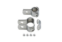 HARLEY Chrom 1-1/8 Zoll Fußrastenhalterungsklemmen-Set passend für 0- Custom, Anwendung nutzt eine 1/2 Befestigung
