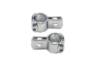 HARLEY Chrome 1-1/4 Zoll Fußrasten-Montageschellen-Set Passend für 0- Zoll Custom, Anwendung nutzt 1/2 Zoll Befestigung