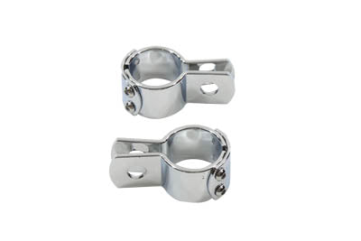 HARLEY Chrom 1-1/2 Zoll Fußrastenhalterungsklemmen-Set passend für 0- Custom, Anwendung nutzt 1/2 Halterun