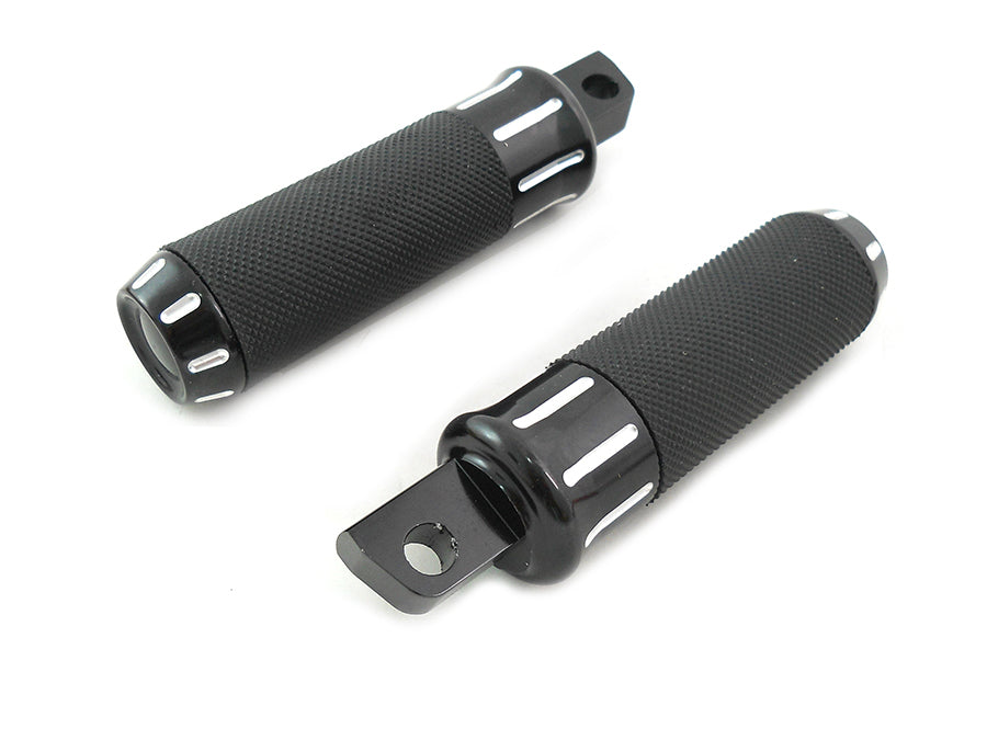 HARLEY Black Clear Cut Style Fußrasten-Set Passend für 0- Alle Modelle mit weiblicher Aufnahme