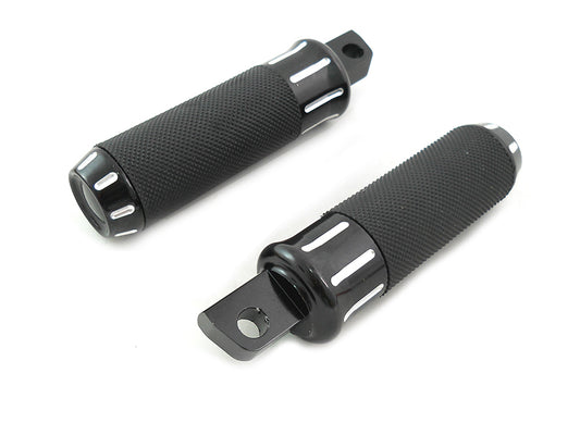 HARLEY Black Clear Cut Style Fußrasten-Set Passend für 0- Alle Modelle mit weiblicher Aufnahme