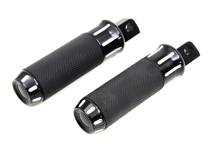 HARLEY Black Clear Cut Style Fußrasten-Set Passend für 0- Alle Modelle mit weiblicher Aufnahme