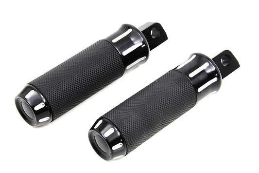 HARLEY Black Clear Cut Style Fußrasten-Set Passend für 0- Alle Modelle mit weiblicher Aufnahme