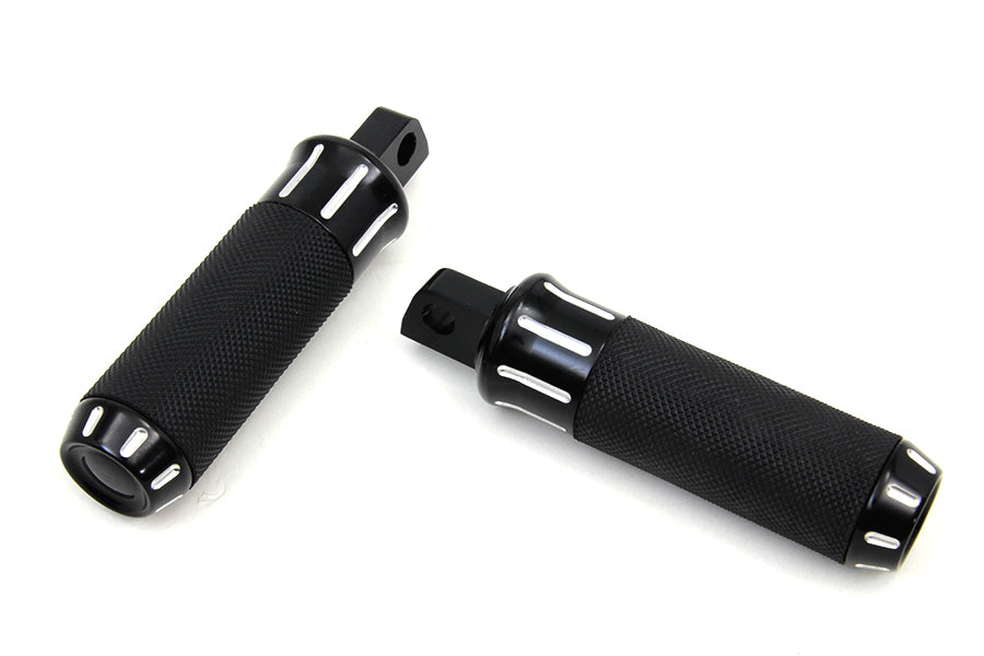 HARLEY Black Clear Cut Style Fußrasten-Set Passend für 0- Alle Modelle mit weiblicher Aufnahme