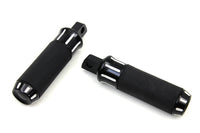 HARLEY Black Clear Cut Style Fußrasten-Set Passend für 0- Alle Modelle mit weiblicher Aufnahme