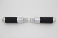 HARLEY Chrome Shot Peened Style Fußrastensatz Passend für 0- Alle, Modelle mit weiblichem Halterungsblock