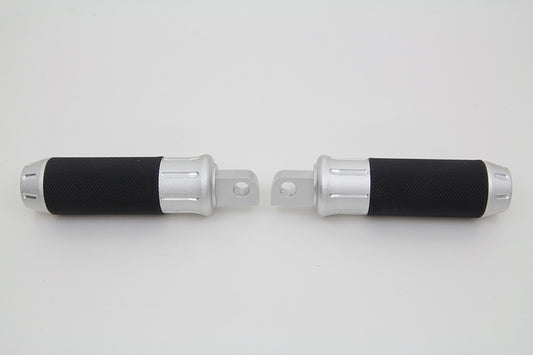 HARLEY Chrome Shot Peened Style Fußrastensatz Passend für 0- Alle, Modelle mit weiblichem Halterungsblock