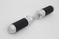 HARLEY Chrome Shot Peened Style Fußrastensatz Passend für 0- Alle, Modelle mit weiblichem Halterungsblock