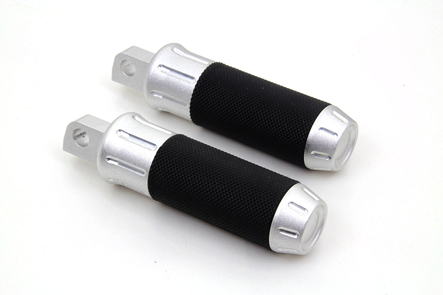 HARLEY Chrome Shot Peened Style Fußrastensatz Passend für 0- Alle, Modelle mit weiblichem Halterungsblock