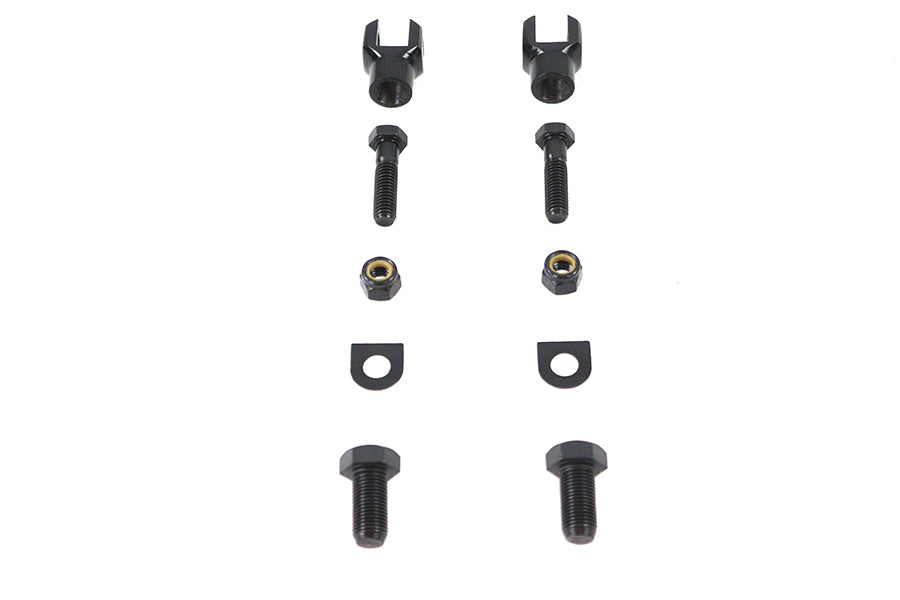 HARLEY Fußrasten-Joch-Set Schwarz Passend für 0- Custom, Anwendung benötigt eine 1/2" Befestigungsbohrung