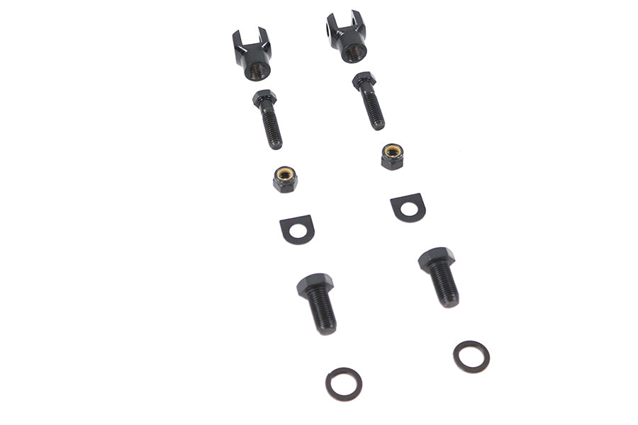 HARLEY Fußrasten-Joch-Set Schwarz Passend für 0- Custom, Anwendung benötigt eine 1/2" Befestigungsbohrung