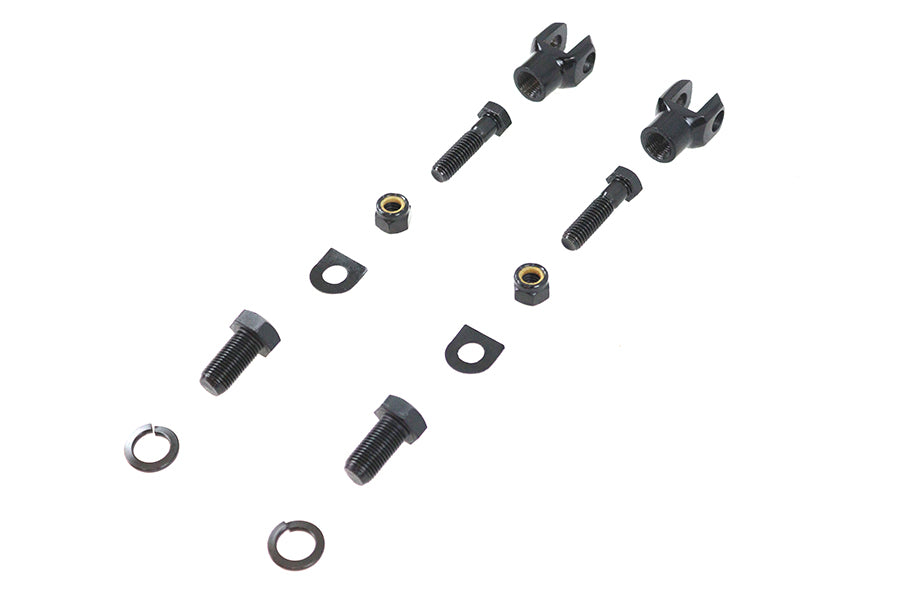 HARLEY Fußrasten-Joch-Set Schwarz Passend für 0- Custom, Anwendung benötigt eine 1/2" Befestigungsbohrung