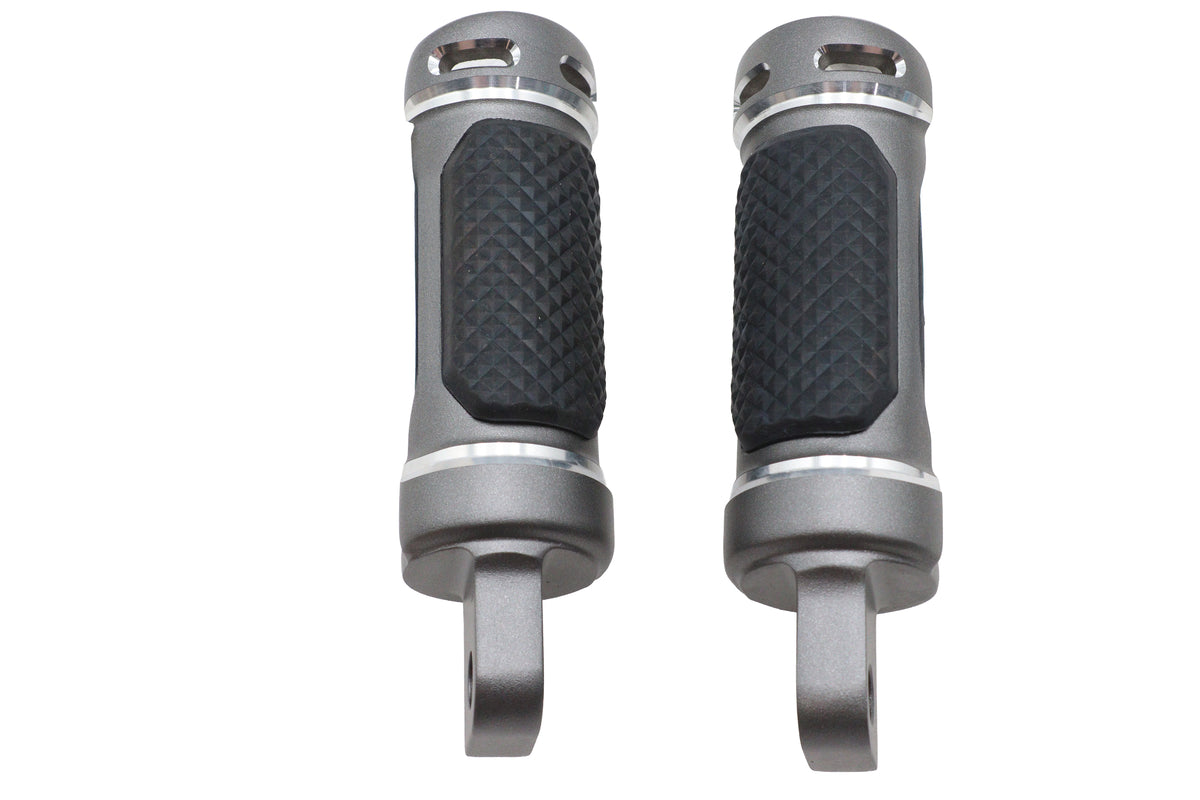 HARLEY M8 NYC Style Passenger Footpeg Set Graphite Fits FXST 2018-UP,   FLST 2018-UP,