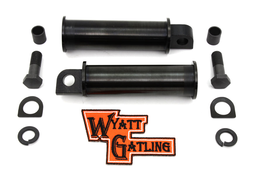 HARLEY Parkerized Combat Shooter Style Fußrasten-Set passend für 0- Alle Modelle mit weiblichem Montageblock