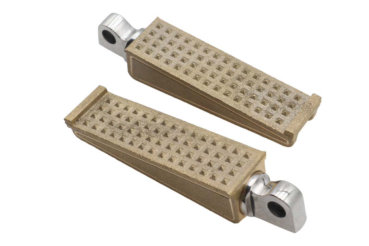 HARLEY Anderson Footpeg Set Brass Fits All 0- , models with female mounting block