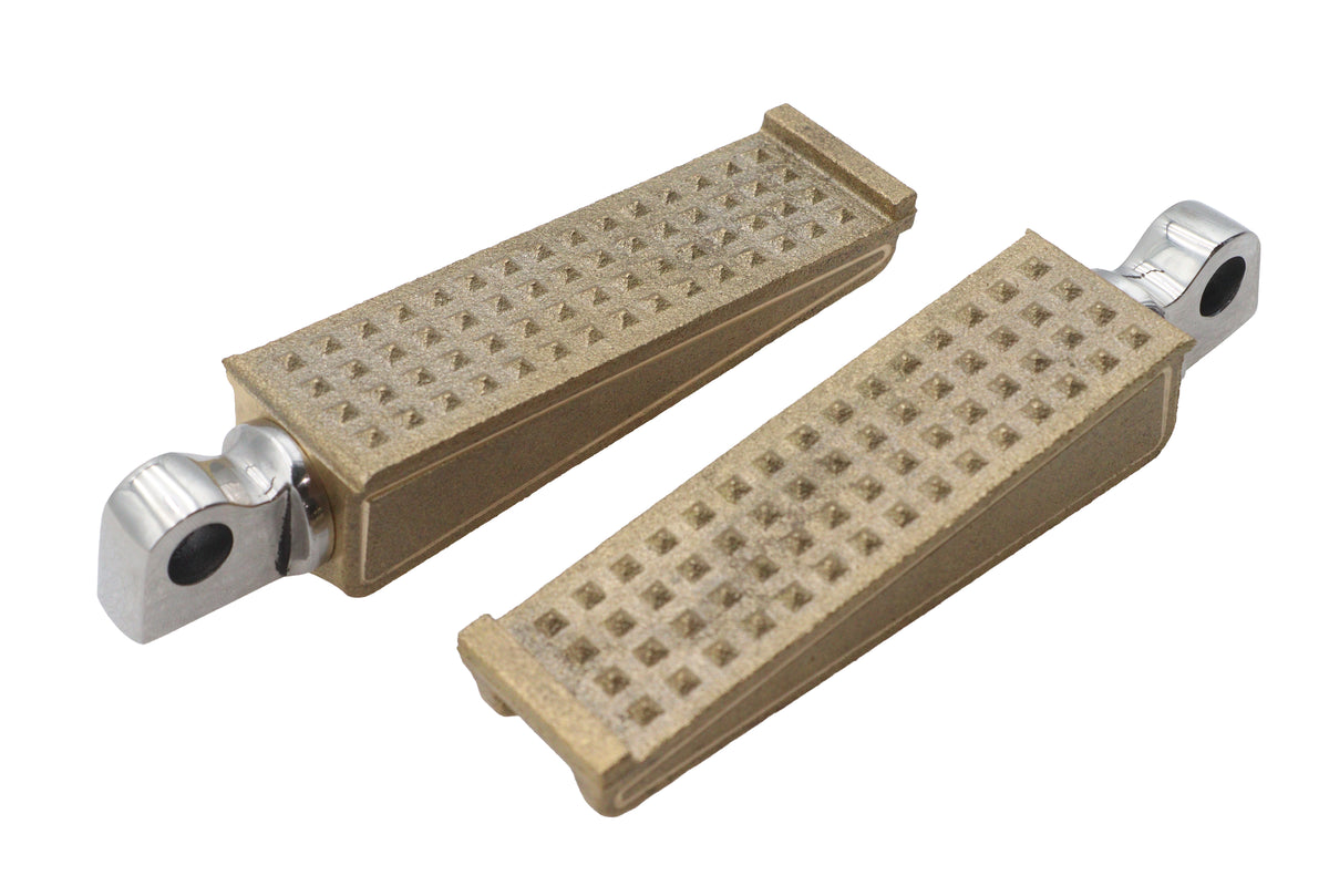 HARLEY Anderson Footpeg Set Brass Fits All 0- , models with female mounting block