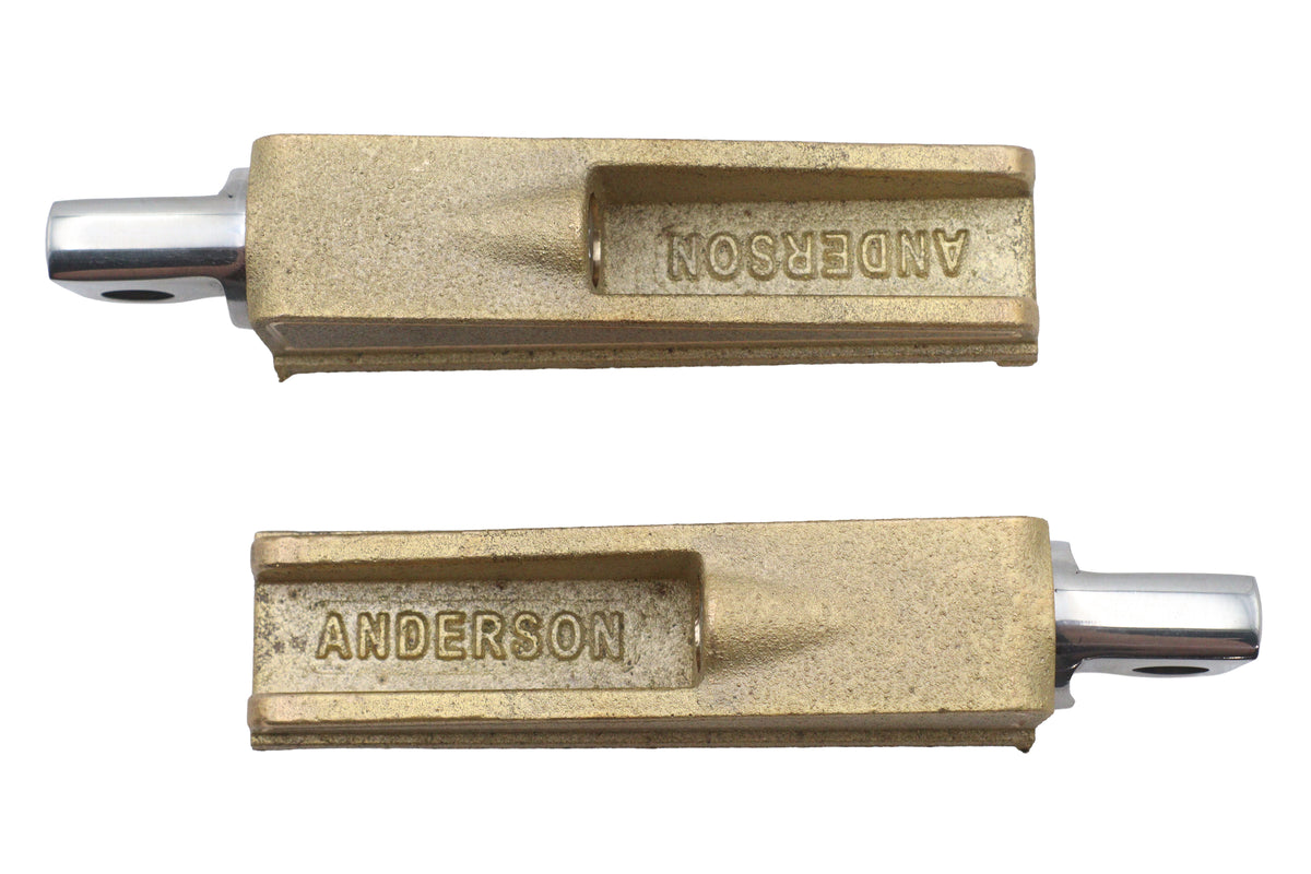 HARLEY Anderson Footpeg Set Brass Fits All 0- , models with female mounting block