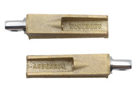 HARLEY Anderson Footpeg Set Brass Fits All 0- , models with female mounting block
