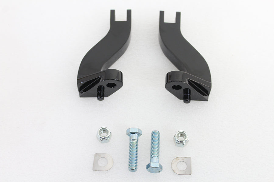 HARLEY Fußrastenhalterung Set Sozius Schwarz Passend für 1993-UP FLT,
