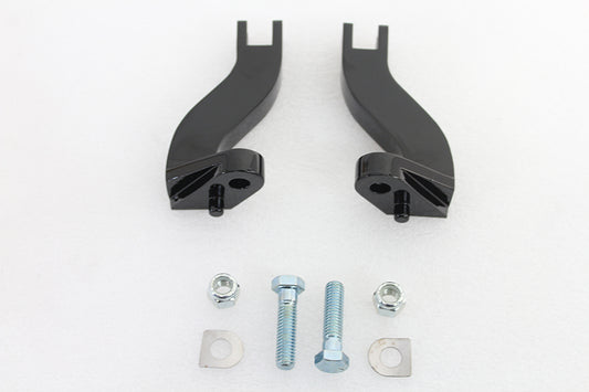 HARLEY Fußrastenhalterung Set Sozius Schwarz Passend für 1993-UP FLT,